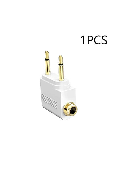 Choice4 1 Pcs W XIKCU 1-5pcs/Lot Dual 3.5mm Plug Adaptor Jack Audio Headphone Converter Adapter for Airline