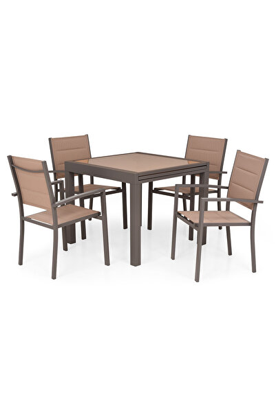 Maison Mex Set of 4 chairs and small extendable table for garden/terrace. LUC...