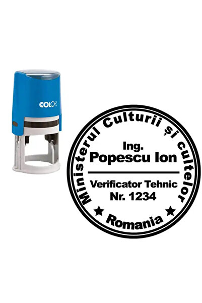 Colop Printer Stampila de birou COLOP Arhitect VT - diametru-3cm, negru