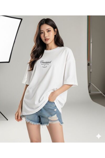 BW Bravely Wear تي شيرت نسائي بطباعة ألف تصميم