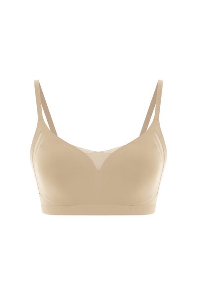 HNX Dikişsiz Balensiz Tül Detaylı Çıkarılabilir Pedli Bralette Toparlayıcı Sütyen Seti 3'lü Paket