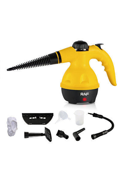 raf منظف بخاري محمول باليد R-1028 بقوة 1000 واط مع 9 قطع ملحقات
