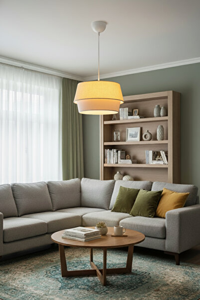 Modelight MELENA BÜYÜK TEKLİ SARKIT - BEJ - DEKORATİF MODERN AVİZE YATAK ODASI OTURMA ODASI