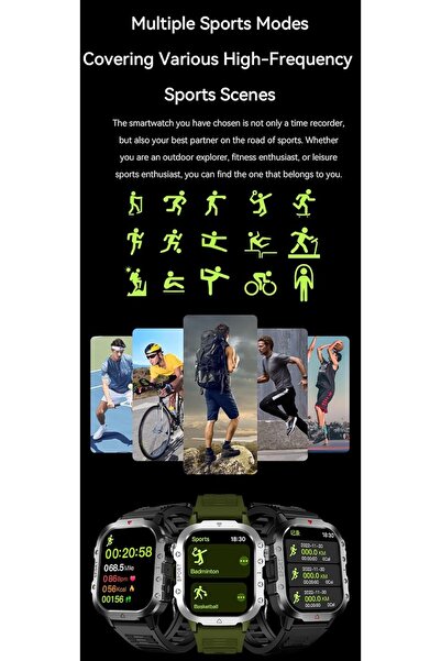 Generic UAETECH Smart Watch - Bluetooth Calling, HD Touchscreen, Heart Rate Monitor, Fitness Tracker, 100+ S