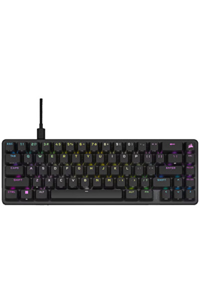 Corsair لوحة مفاتيح الألعاب K65 Pro Mini 65% RGB - مفاتيح بصرية ميكانيكية OPX، مفاتيح PBT مزدوجة الطلقة