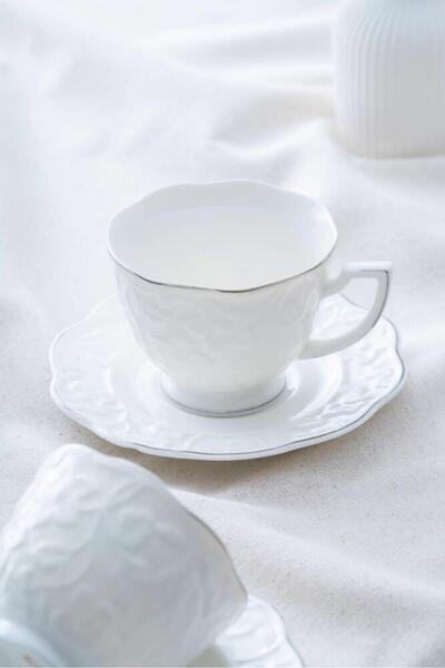 ACAR Octavia 6 Kişilik Silver Çay Fincanı Takımı - 210 ml