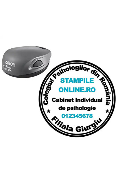 Colop Printer Stampila portabila COLOP Psiholog - diamentru-4cm, negru