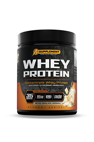 A supplement Whey Protein Ekonomi Serisi 1050 gr– Beyaz çikolata Aromalı | 35...
