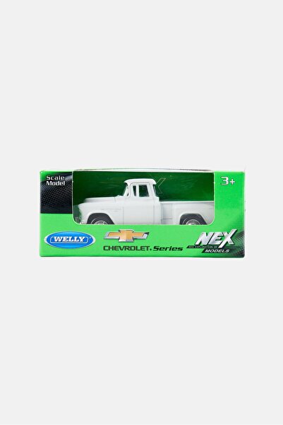 WELLY Mini 1955 Chevrolet Stepside Nex Model Car, Off White