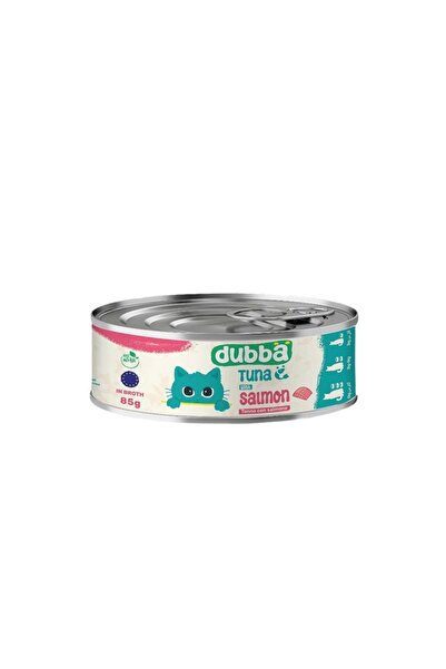 Dubba دوبا طعام رطب للقطط بالتونا والسلمون في المرق 85g