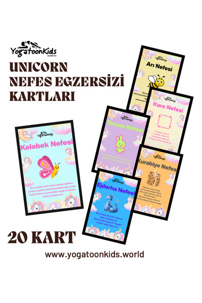 Yogatoon Kids World Çocuklar İçin Nefes Egzersizi & Sakinleşme Kartları – Uni...