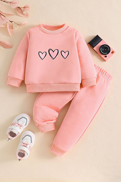 ADABEBEK Premium Colorful Hearts Printed Bottom Top Baby Set 25511