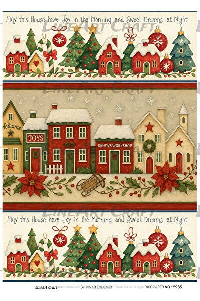 LİNEART Y985 Yeniyıl Serisi Pirinç Dekopaj 29*42 cm