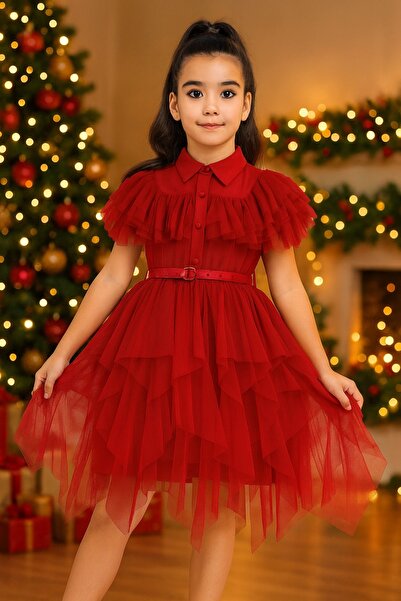 Gocoland Wednesday Costume Red Color Dress, Party Prom Graduation