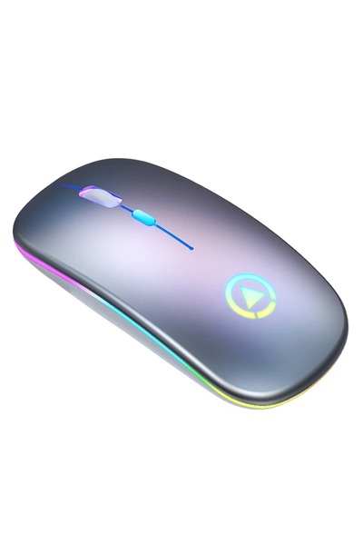 MDSTECH Şarj Edilebilir Kablosuz LED Işıklı Sessiz Mouse – Ergonomik ve Hassa...