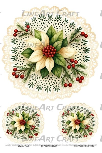LİNEART Y1024 Yeniyıl Serisi Pirinç Dekopaj 29*42 cm