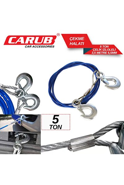 Muhtelif CARUB ÇEKME HALATI 5 TON ÇELİK İZOLELİ 3.5 MT
