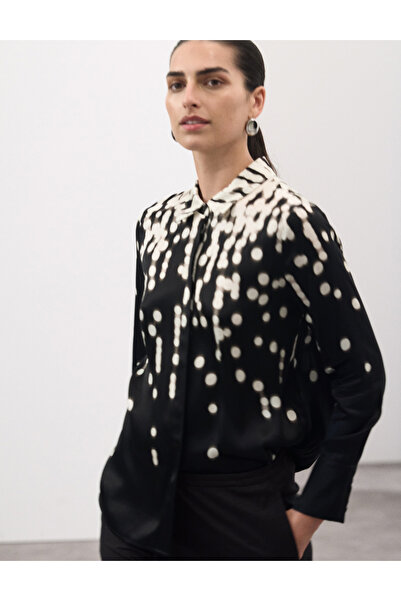 Marks & Spencer Cupro Karışımlı Desenli Gömlek