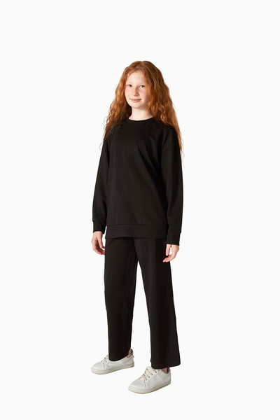 Elsima طقم بيجامة شتوية للفتيات بتصميم النادل بخيطين