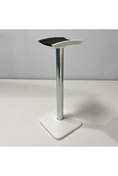 DECORADI Suport căști birou, alb, aluminiu eloxat, 3D PLA moale, design elega...