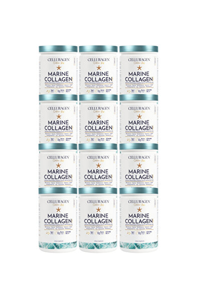 Celluragen Cellular Life Marine Collagen Complex Balık Kolajeni Peptitleri ve Ca- AKG İçeren Takviye Edici Gıda 30 günlük Kolajen X 12 Adet