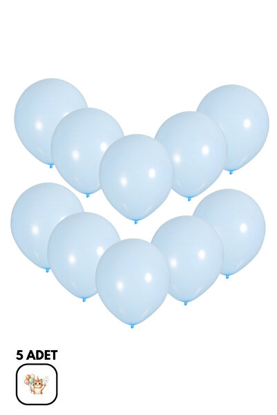 BALOMİS Makaron Mavi Soft Doğum Günü Ve Parti Balonu