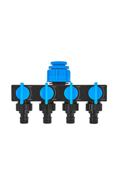 GEKO Conector furtun cu 4 căi 3/4" cu reductor de 1/2" Sky-Line, G72959