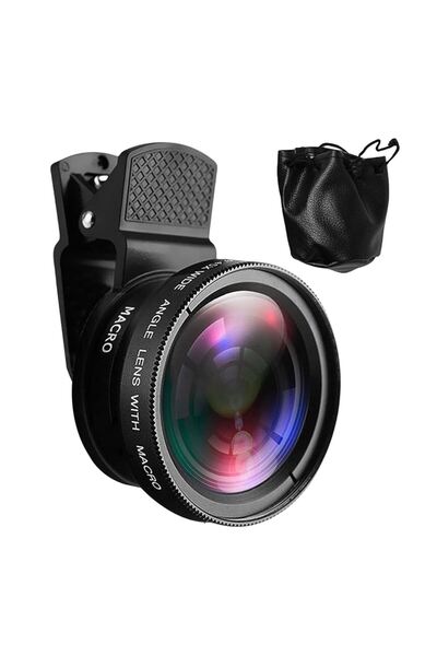 OEM 2-in-1 Clip-On Lens Kit for Smartphones: Macro & Wide