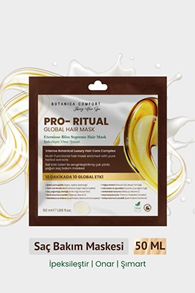 BOTANICA COMFORT Pro-Ritual – Eternisse Bliss Supreme Yoğun Nem ve Antioksidan Koruma Saç Bakım Maskesi 50 ml