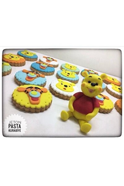 Jeton Pasta Winnie The Pooh Doğum Günü Kurabiyesi Hediyesi 15 adet