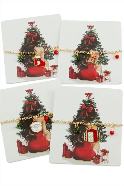 Accessories Yılbaşı Zincir Bileklik Happy New Year