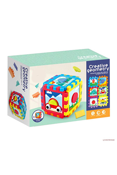 OEM Hooppie educational toy, creative cube with geometric shapes, multicolor, 3 years +