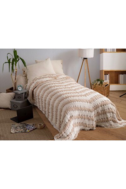 Peshtemalsan TEK KİŞİLİK 9 KATLI %100 PAMUK 180x220 MÜSLİN YORGAN YATAK ÖRTÜS...