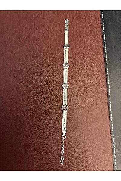 neşe silver Rüzgar desenli Mardin hasır gümüş kadın bileklik 925 ayar
