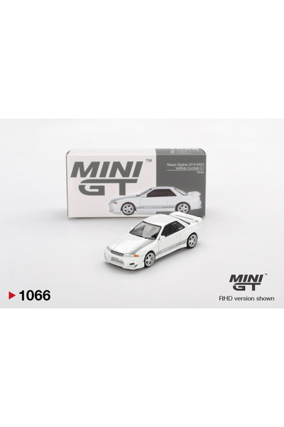 Nissan Mini GT 1/64 Skyline GT-R (R32) VeilSide Combat C-I Alb
