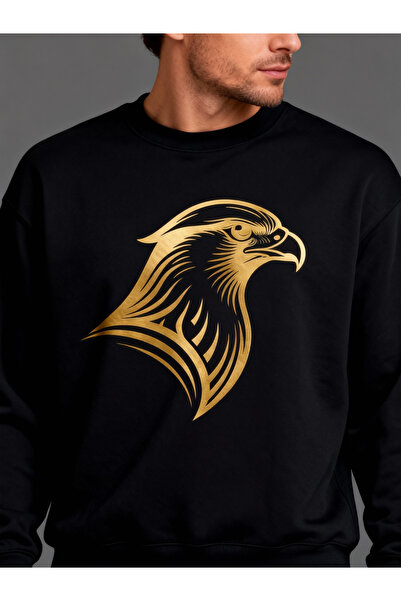 CozyhomeVIP Men’s Oversized Printed Fleece Sweatshirt, Thick Winter Casual Cr...