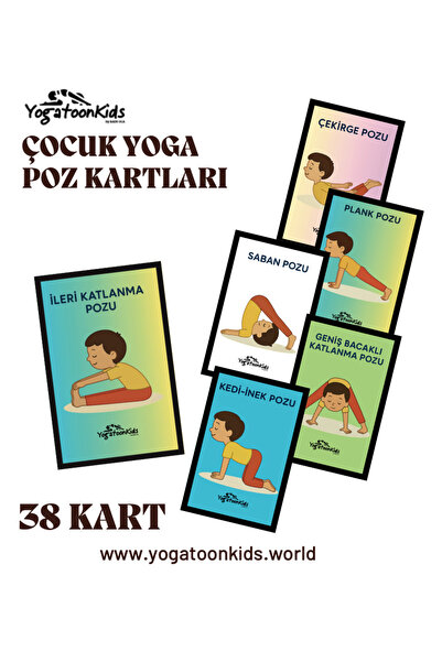 Yogatoon Kids World Çocuk Yogası Poz Eğitim Kartları – Kapsamlı Temel Set 38’li