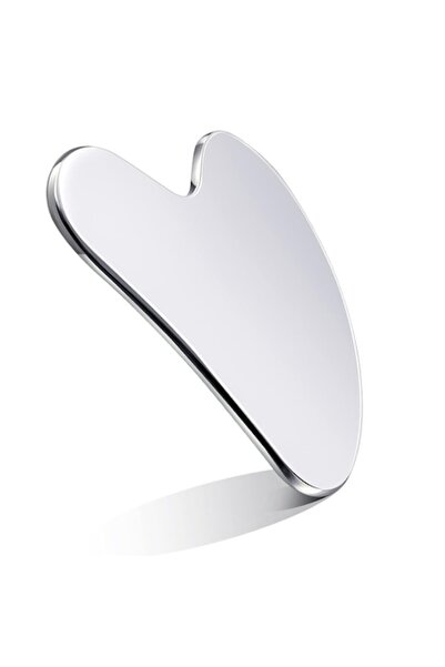 Sarphia Store Piatră Gua Sha metalică pentru îngrijire facială, rejuvenare și reflexoterapie/masaj facial, oțel inoxidabil