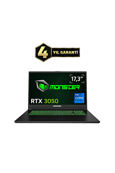 MONSTER Abra A7 V15.4 Intel Core i7 13700H 16GB 500GB RTX 3050 FreeDos 17,3" 144 Hz