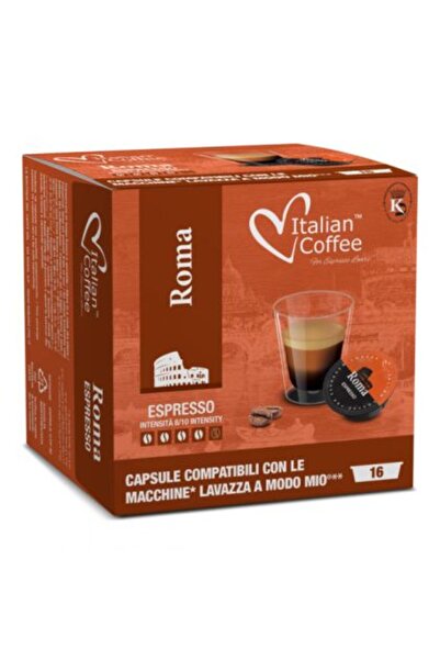 Italian Coffee Capsule cafea ROMA, compatibil cu A Modo Mio, 16 capsule