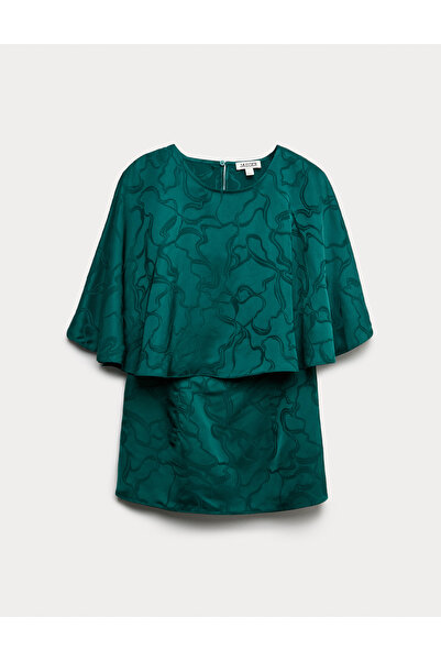 Marks & Spencer Jakarlı Yuvarlak Yaka Bluz