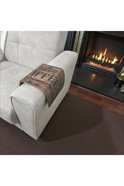 kapella DESENLİ KATLANABİLİR KOLTUK YANI SEHPASI 2Lİ COFFEE DESEN