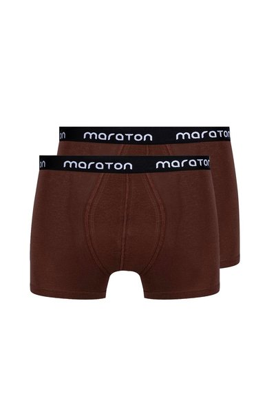 MARATON 2 قطعة من ملابس داخلية رجالية من نوع بوكسر بلون السيبا