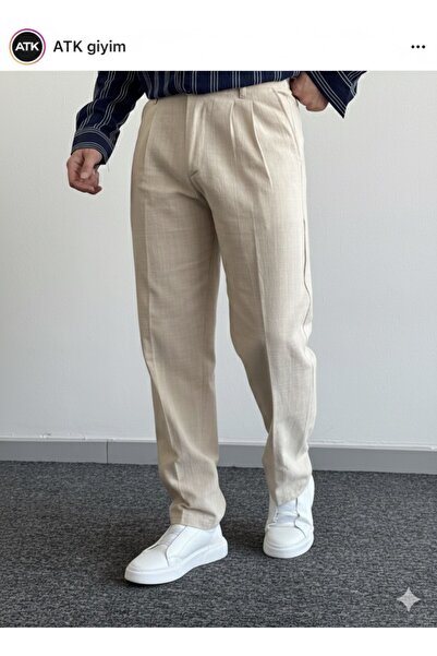 ATKGİYİM Atk Clothing |   Ham Linen Loose Fit Regular Fit Men's Trousers |   ...