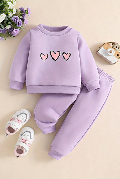 ADABEBEK Premium Colorful Hearts Printed Bottom Top Baby Set 25511