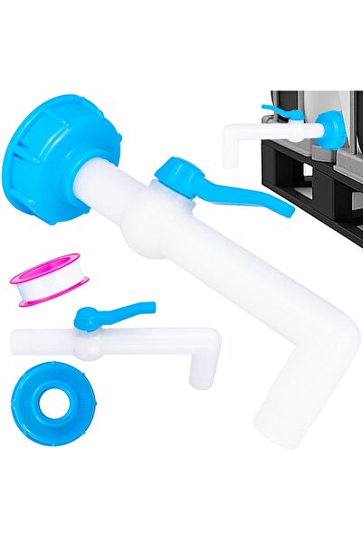 GEKO Set robinet IBC S60x6 pentru furtun de 25 mm 90°, G70205