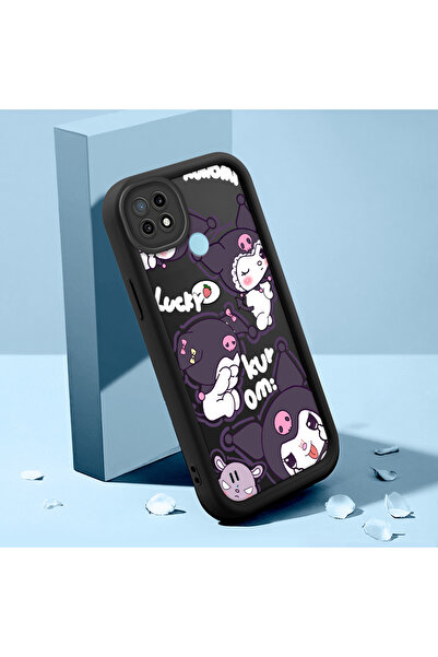 ucuc حافظة هاتف من السيليكون الأسود المتوافق مع Realme C21، مزودة بنمط رسوم م...