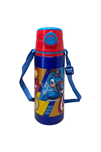 Stor Avengers Aluminum Pop-Up Water Bottle with Strap 730ml
