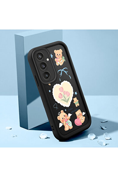 ucuc حافظة سيليكون سوداء متوافقة مع هاتف سامسونج جالاكسي S23 Fe مقاومة للصدما...