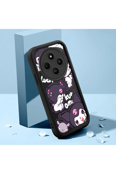 ucuc جراب هاتف شاومي ريدمي 14C متوافق مع السيليكون الأسود المزخرف بنمط الرسوم...